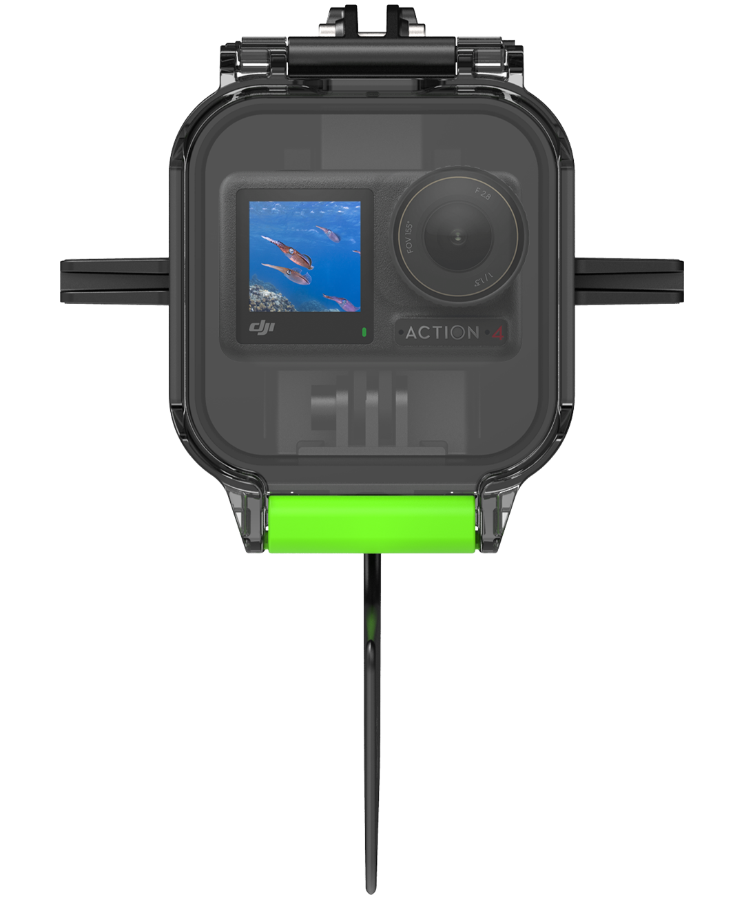 Seavu Explorer with drift fin and DJI Action camera — stable underwater footage while drifting