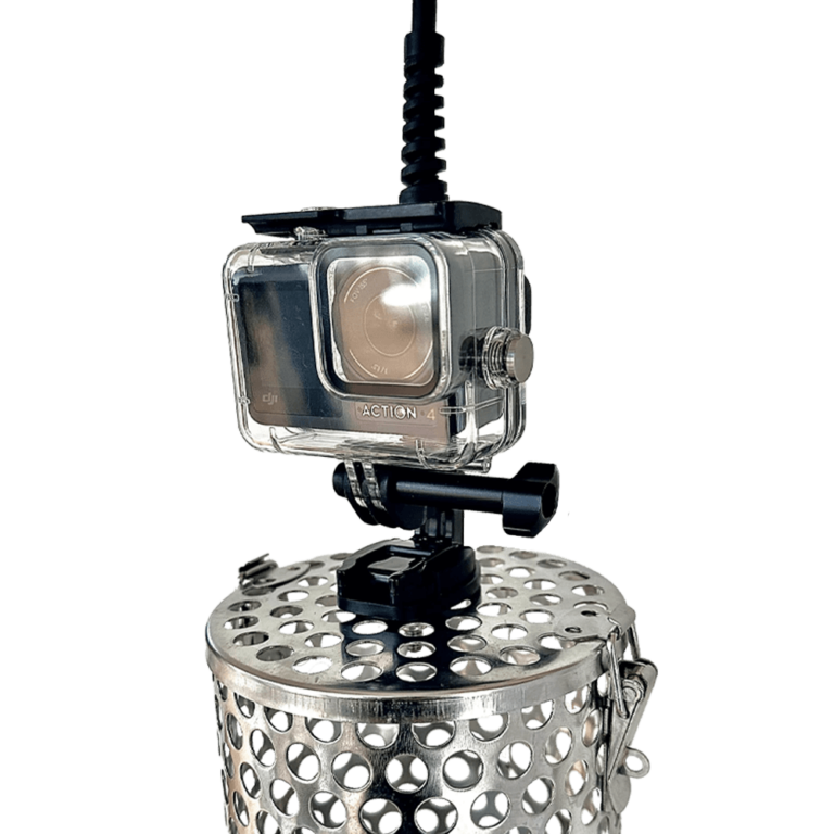 Seavu Seeker with action camera mounted on a burley pot.