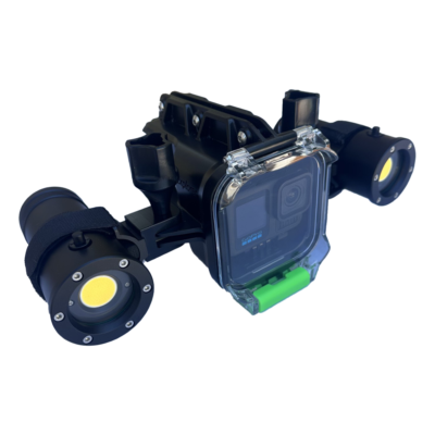 Seavu Explorer with dual underwater video lights delivering 10,000 lumens for clear underwater footage