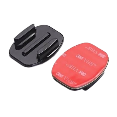 Plastic flat base mount with 3M adhesive for secure attachment.