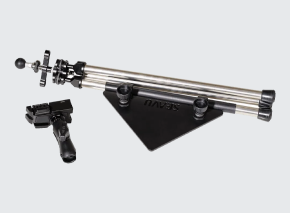 Seavu Seafloor Stand with burley pot attachment and adjustable mount for underwater camera positioning